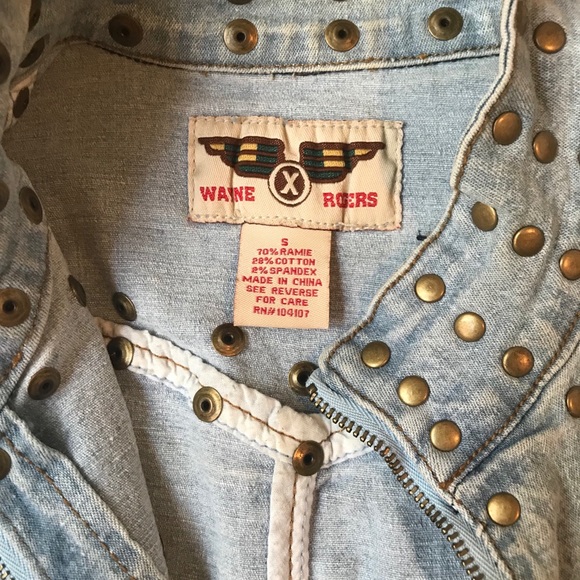 Super unique WAYNE ROGERS ⭐️ Denim Jacket - Picture 3 of 4